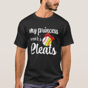 Camiseta Minha Princesa Veste Limpa Baseball Mãe Softball M