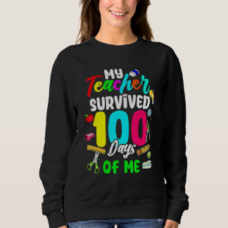 Camiseta Minha Professora Sobreviveu 100 Dias De Meninas Es