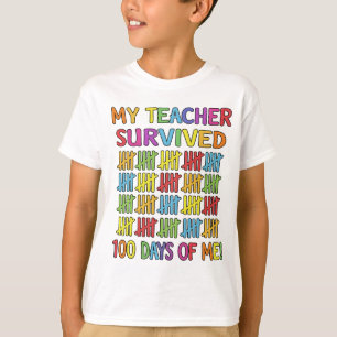 Camiseta Minha Professora Sobreviveu a 100 Dias de Mim Cami