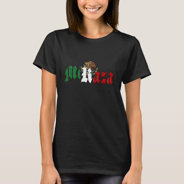 Camiseta Minha Raça Bandeira Mexicana (Frente)