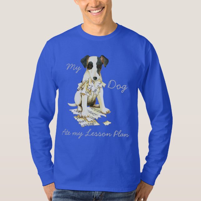 Camiseta Minha Raposa Suave Terrier Comeu Meu Plano De Liçã (Frente)