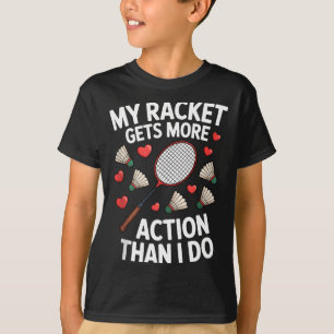 Camiseta Minha Raquete Tem Mais Ação Do Que Eu Ténis de Mes