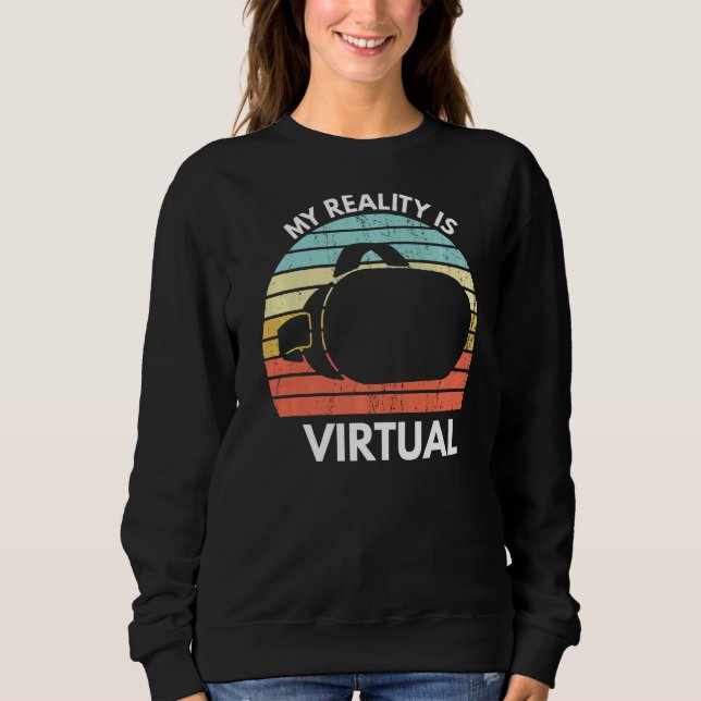 Camiseta Minha Realidade Virtual É Engraçada Virtual Vr Gam (Frente)