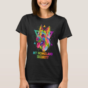 Camiseta Minha Segurança Interna Pastor Alemão Humo