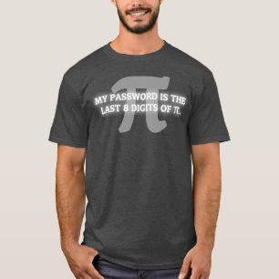Camiseta Minha senha é Nerd de Matemática Engraçado Pi para