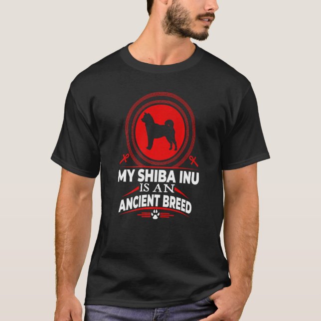 Camiseta Minha Shiba Inu É Um Cão De Raça De Cachorro Antig (Frente)