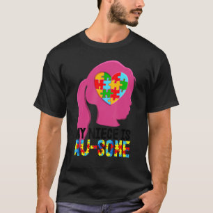 Camiseta Minha Sobrinha É Au Têm Autismo   Crianças Conscie