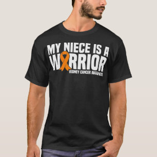 Camiseta Minha sobrinha é um Câncer de rim de fita laranja 