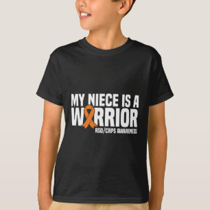 Camiseta Minha sobrinha é um guerreiro, Laranja, trança