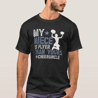 Camiseta Minha sobrinha é voadora Tio Cheio De Cheerleader