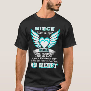 Camiseta Minha sobrinha Meu Anjo Ela Vê Nas Minhas Costas E