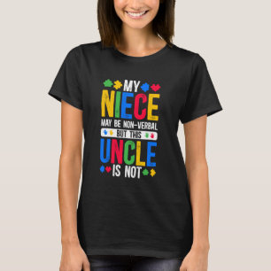 Camiseta Minha Sobrinha Orgulhosa Tio Autista Guerreiro do