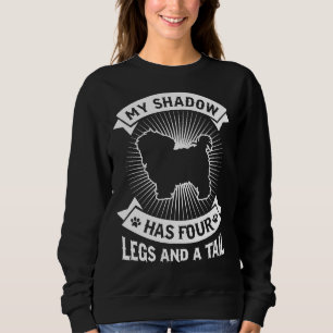 Camiseta Minha Sombra Tem 4 Pernas E Um Maltês Shih Tzu D