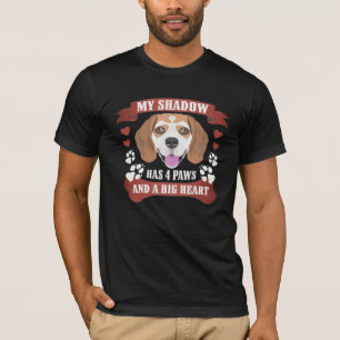 Camiseta Minha Sombra Tem 4 Pistas, Beagle