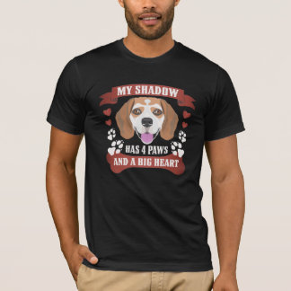 Camiseta Minha Sombra Tem 4 Pistas, Beagle
