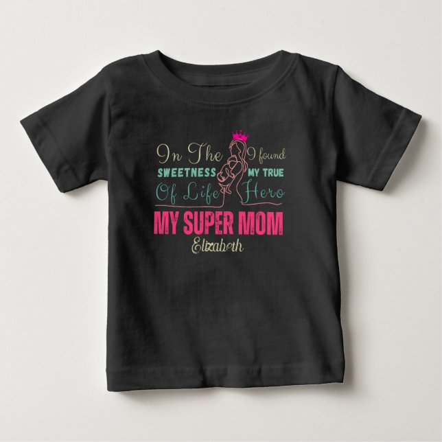 Camiseta Minha Super Mãe Melhor de Todas (Frente)