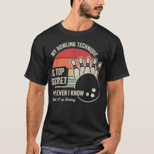 Camiseta Minha Técnica de Boliche é Diversão Super Secreta