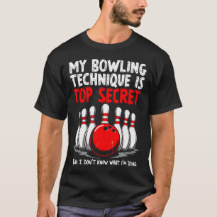 Camiseta Minha Técnica de Boliche é Secreto de Estado Não S