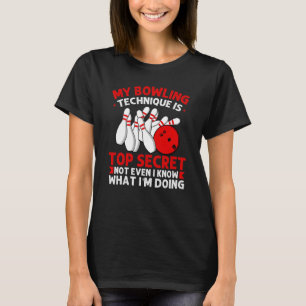 Camiseta Minha Técnica de Boliche é Secreto  Jogador de Bol