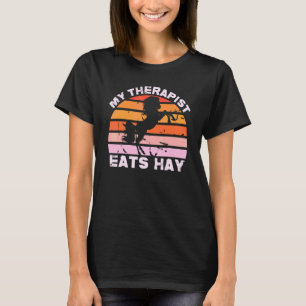 Camiseta Minha Terapeuta Come Feno Feminino Cavalo Country