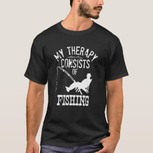 Camiseta Minha Terapia Consiste Em Design De Pesca Para Pes