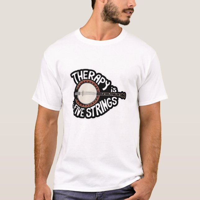 Camiseta Minha Terapia É De Cinco Cordas (Frente)