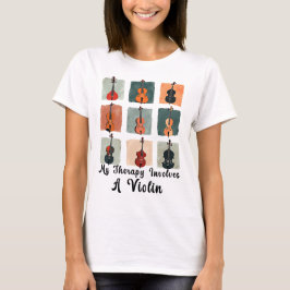 Camiseta Minha Terapia Envolve Um Violino