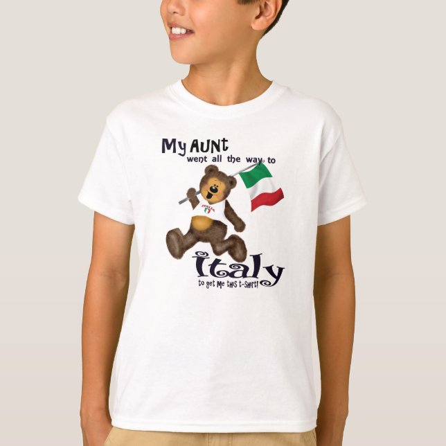 Camiseta Minha tia foi a Italia (Frente)