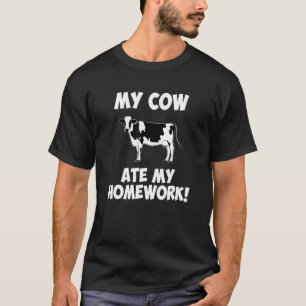 Camiseta Minha Vaca Comeu Meu Dever de Casa Agricultura Vol