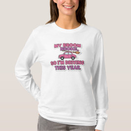 Camiseta Minha Vassoura Quebrou Citação Engraçada de Bruxa 