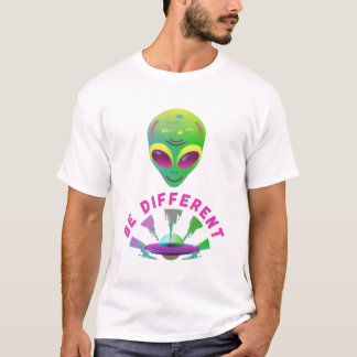 Camiseta Minha Vibração É Diferente – Design de Alien e Esp