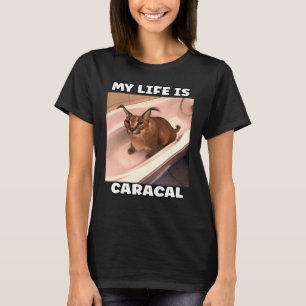 Camiseta Minha vida É gato meme caracal
