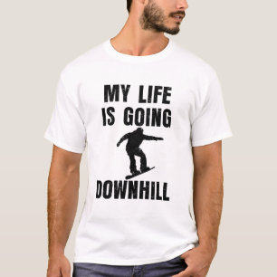 Camiseta Minha vida é snowboarding engraçada indo da cami