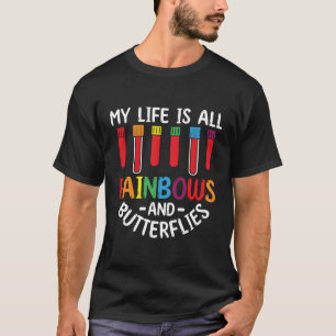 Camiseta Minha Vida É Todo Arco-Íris E Borboletas Phlebotom