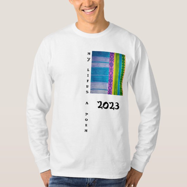 Camiseta Minha vida é um poema 2023 cores (Frente)