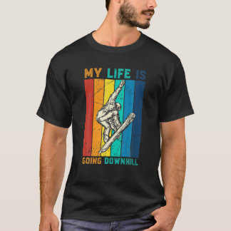 Camiseta Minha Vida Está Descendo a Encosta Amante Vintage