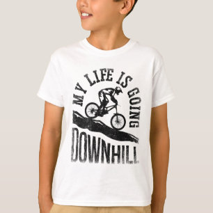 Camiseta Minha Vida Está Descendo Bicicleta De Ciclismo De