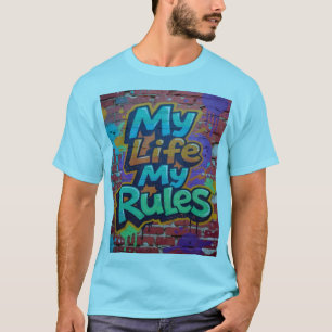 Camiseta Minha Vida Minhas Regras Arte de Grafite