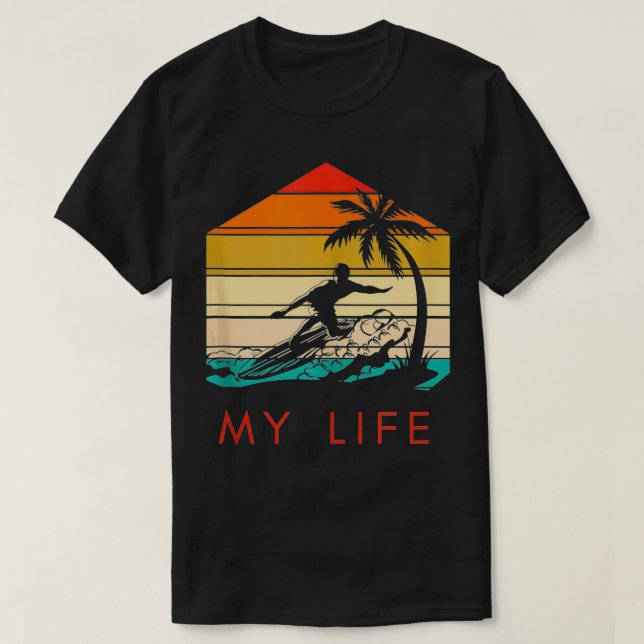 Camiseta Minha Vida Surfar (Frente do Design)