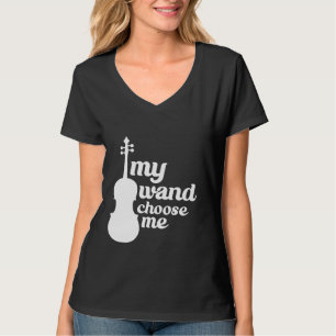 Camiseta Minha Wand Me Escolheu Música Violinista Violina -