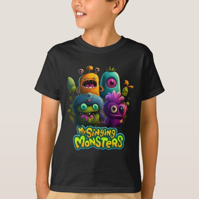 Camiseta minha wubbox de monstros cantores (Frente)