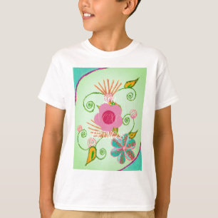 Camiseta Minha XOXO Pequena Princesa Floral Impressão