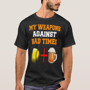 Camiseta Minhas armas contra softball de maus tempos + soft