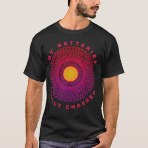 Camiseta Minhas baterias estão totalmente carregadas