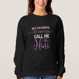 Camiseta Minhas Bênçãos Favoritas Me Chamam de Vovó Nini Mã