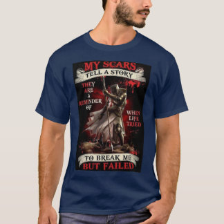Camiseta Minhas cicatrizes contam uma história.