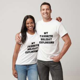 Camiseta Minhas explosões de feriado favoritas