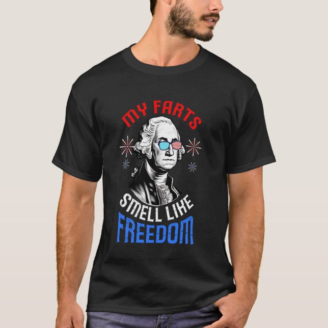 Camiseta Minhas Farinhas Cheiram à Liberdade 4 de julho par (Frente)