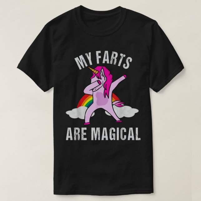 Camiseta Minhas Fartas São Magicas, Engraçadas, Unicórnio 4 (Frente do Design)