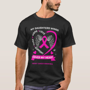 Camiseta Minhas Filhas Asas Cobrir Meu Cancer De Mama Card